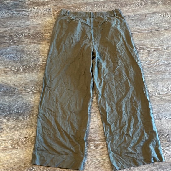 Madewell Slouchy Straight women’s Pants wide leg, Size 12. Olive green. - Picture 5 of 10